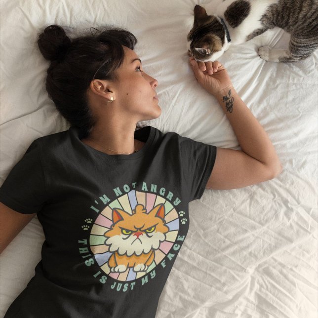 Camiseta No estoy enfadado, esto es solo mi cara | Divertid (I’m Not Angry This Is Just My Face | Funny Iranian T-Shirt)