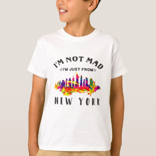 Camiseta No estoy enfadado, solo soy de Nueva York.