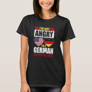 Camiseta No estoy enfadado, soy alemán americano