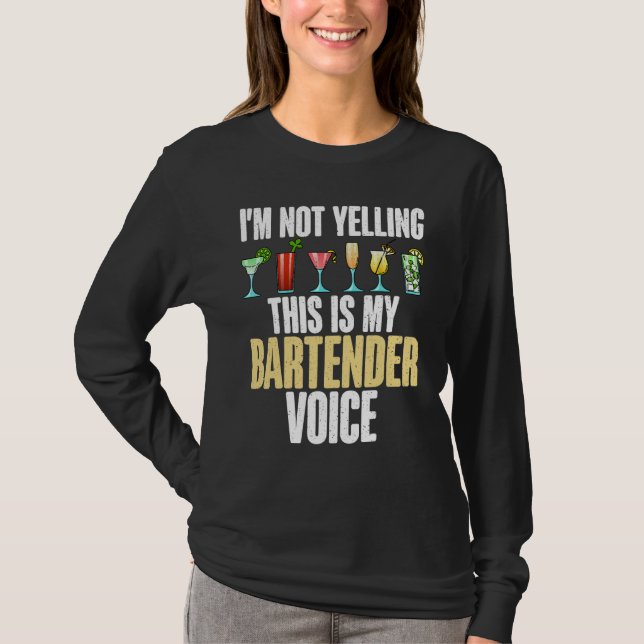 Camiseta No estoy gritando esto es mi Bartender Voice Ba di (Anverso)