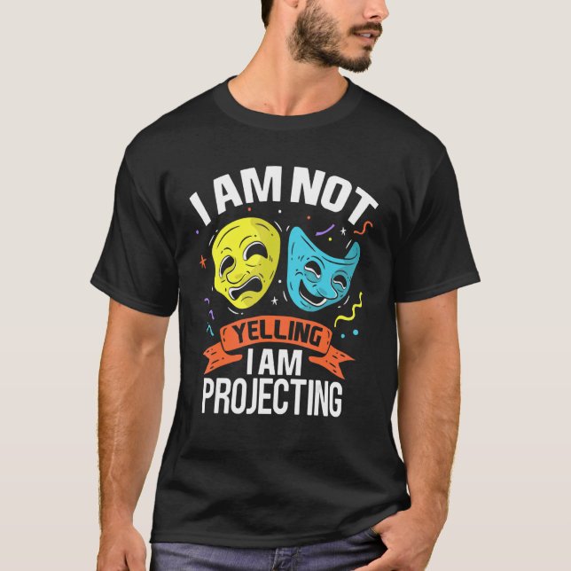 Camiseta No Estoy Gritando Estoy Projetando Vestimenta Teat (Anverso)