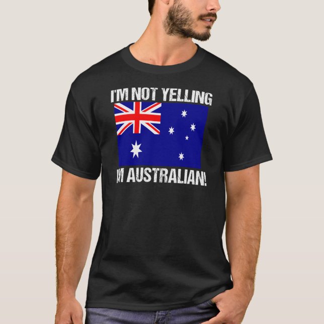 Camiseta No estoy gritando la bandera australiana de Austra (Anverso)