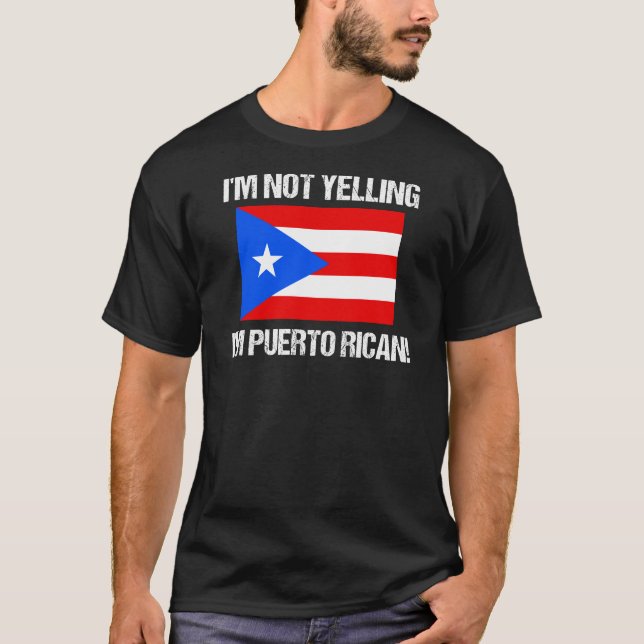 Camiseta No estoy gritando la bandera de Puerto Rico (Anverso)
