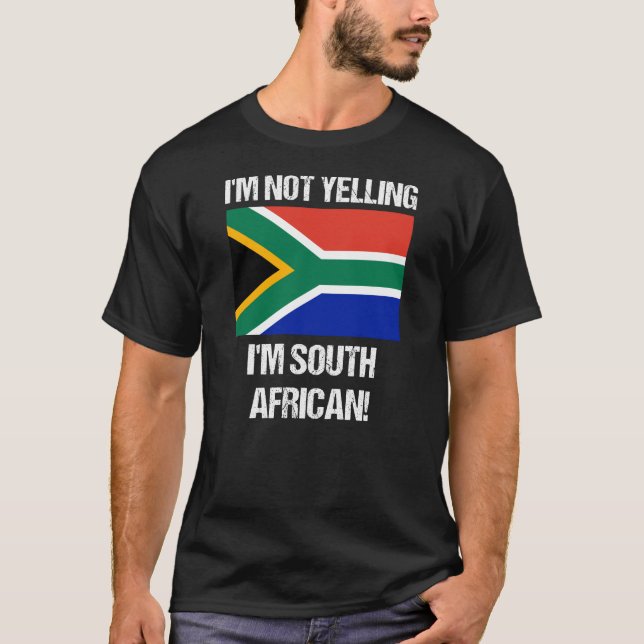 Camiseta No estoy gritando mi bandera sudafricana (Anverso)