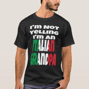Camiseta No estoy gritando si soy un abuelo italiano bander