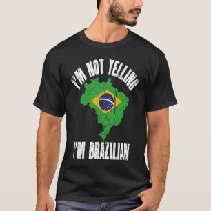Camiseta No Estoy Gritando Soy Brasileño Retro Distressed B