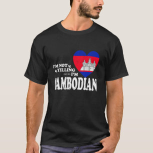 Camiseta No Estoy Gritando Soy Camboyanos Bandera Souvenir