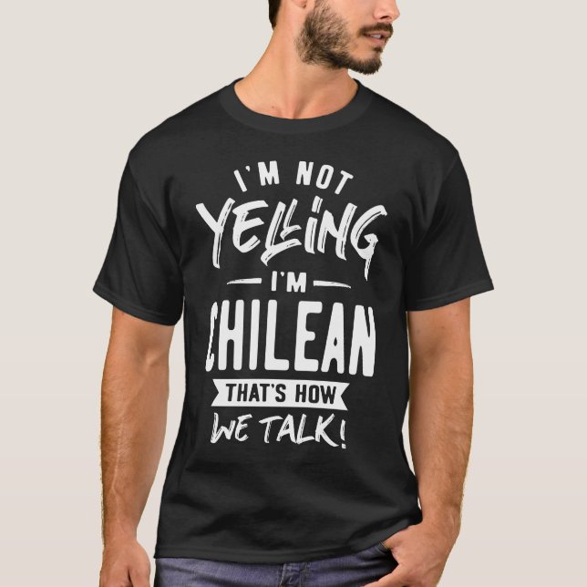 Camiseta No estoy gritando soy chileno (Anverso)