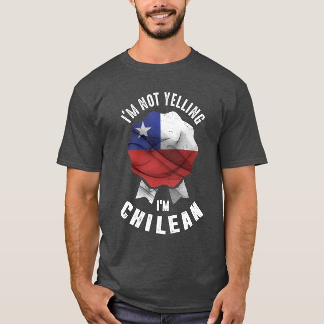 Camiseta No estoy gritando soy chileno (Anverso)