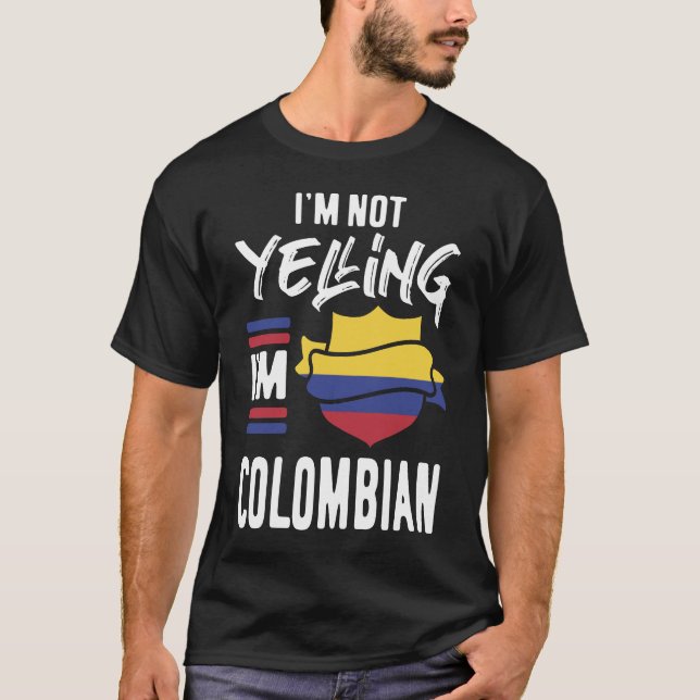 Camiseta No estoy gritando soy colombiano (Anverso)