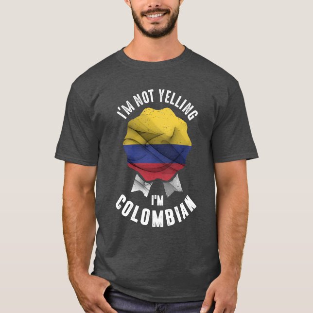 Camiseta No estoy gritando soy colombiano (Anverso)