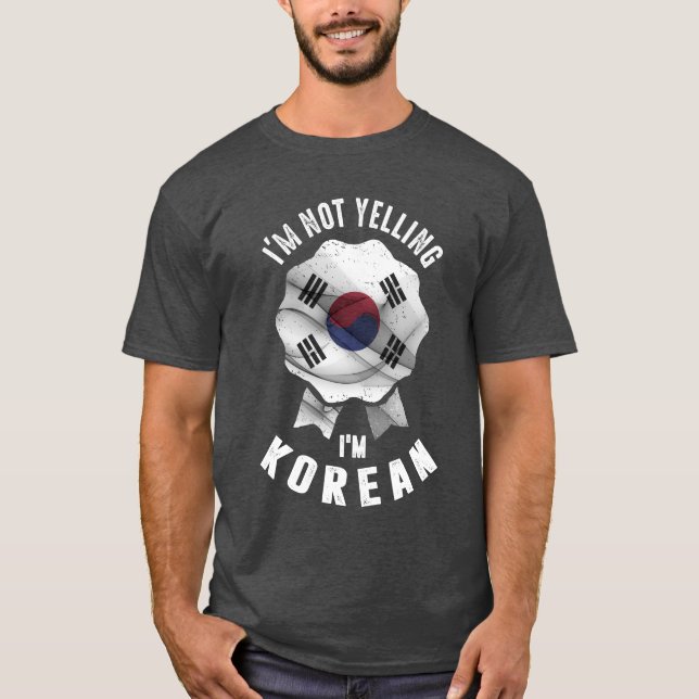 Camiseta No estoy gritando soy coreano (Anverso)
