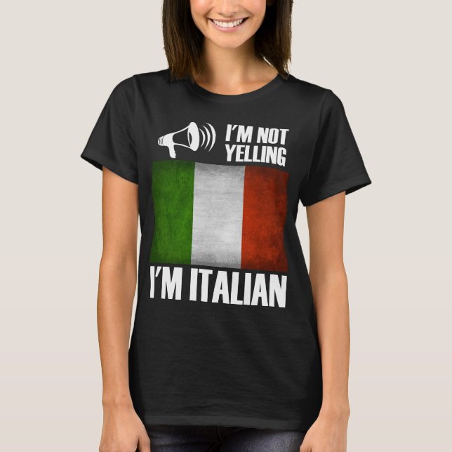 Camiseta No estoy gritando, soy el Divertido Orgullo italia (Anverso)