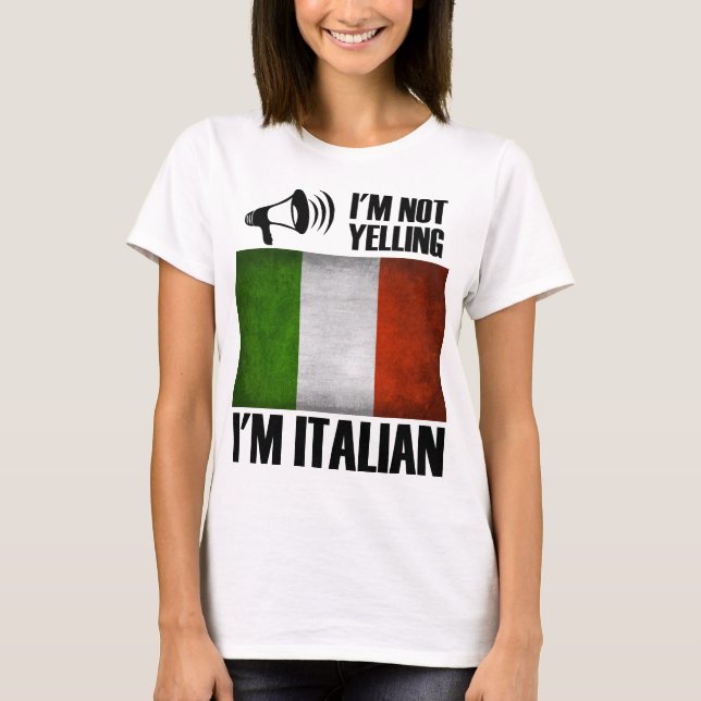 Camiseta No estoy gritando, soy el Divertido Orgullo italia (Anverso)