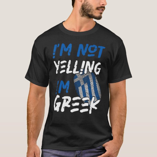 Camiseta No estoy gritando soy griega, Grecia divertida (Anverso)