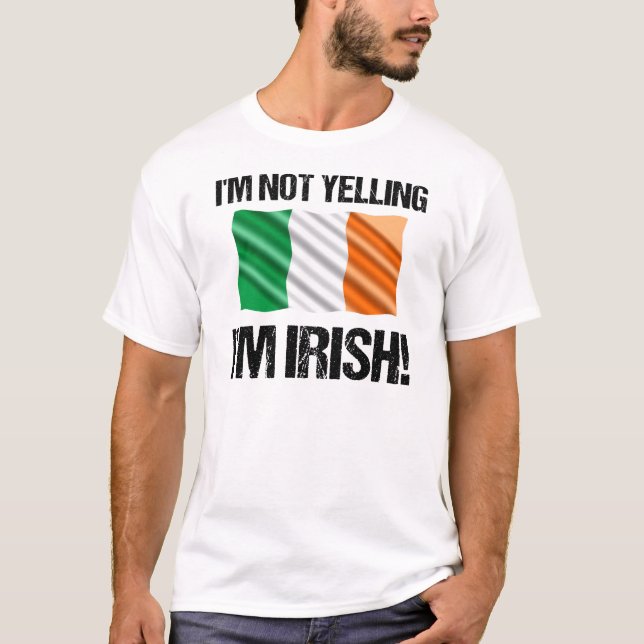 Camiseta No estoy gritando soy la bandera irlandesa del paí (Anverso)
