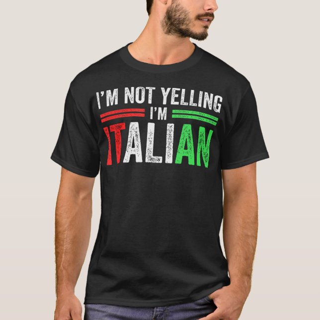 Camiseta No Estoy Gritando Soy La Bandera Italiana Graciosa (Anverso)