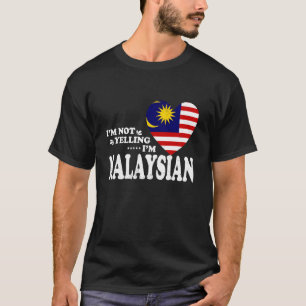 Camiseta No Estoy Gritando Soy Malasia Bandera Souvenir Hom