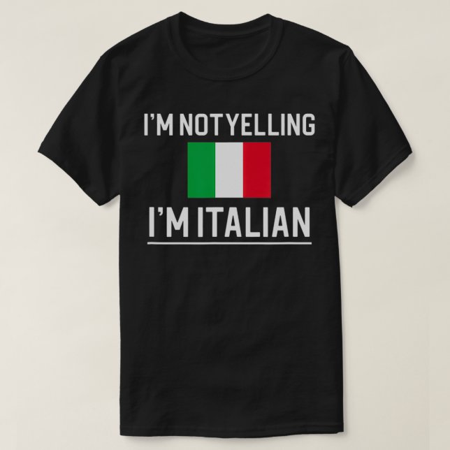 Camiseta No Estoy Gritándome Italiano (Diseño del anverso)