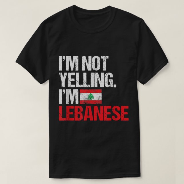 Camiseta No estoy gritándome libanés (Diseño del anverso)