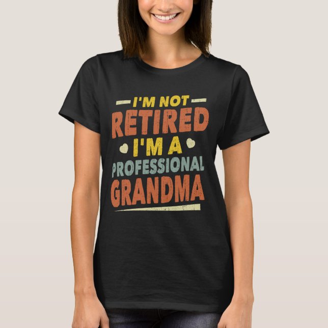 Camiseta No estoy jubilado, soy una abuela profesional dive (Anverso)