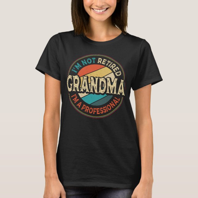 Camiseta No estoy jubilado, soy una abuela profesional dive (Anverso)