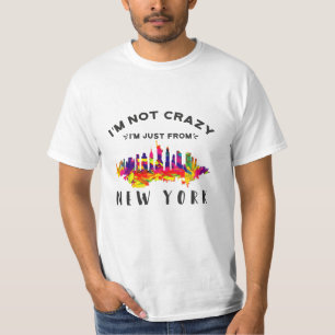 Camiseta No estoy loco, solo soy de Nueva York