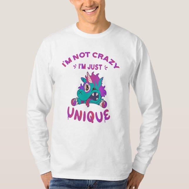 Camiseta No estoy loco, solo soy único, Mad Unicorn (Anverso)