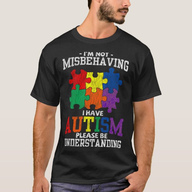 Camiseta No Estoy Malportando Conciencia Autista Infantil A (Anverso)
