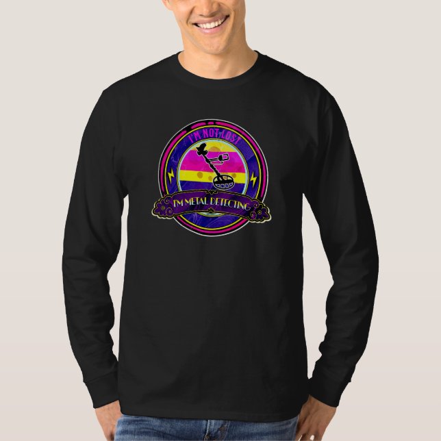 Camiseta No estoy perdido, estoy detectando metales (Anverso)