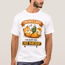 Camiseta No Estoy Perezoso Estoy En Modo Gato