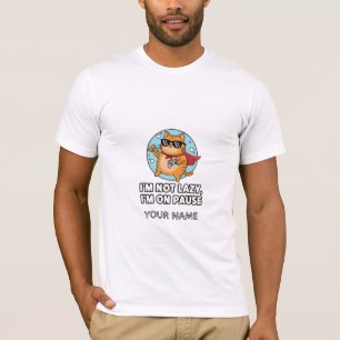 Camiseta No Estoy Perezoso, Estoy en Pausa – Gato Jugador