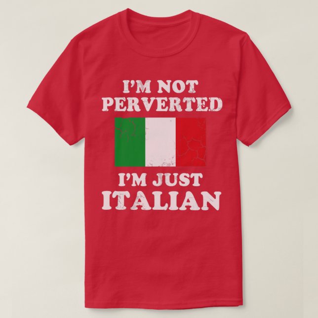 Camiseta No Estoy Pervertida Solo Italia Italiana (Diseño del anverso)
