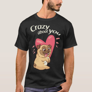 Camiseta No estoy soltero, tengo un pug. Un gran diseño par