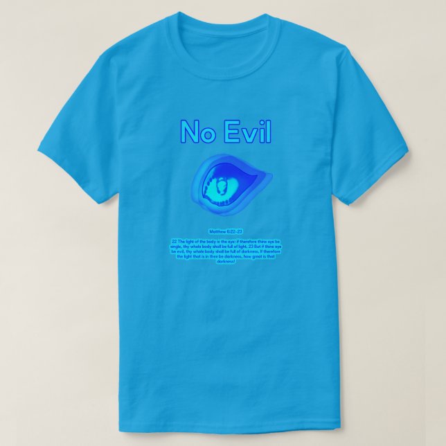Camiseta No Evil - Logotipo de Ola Tropical - (Diseño del anverso)