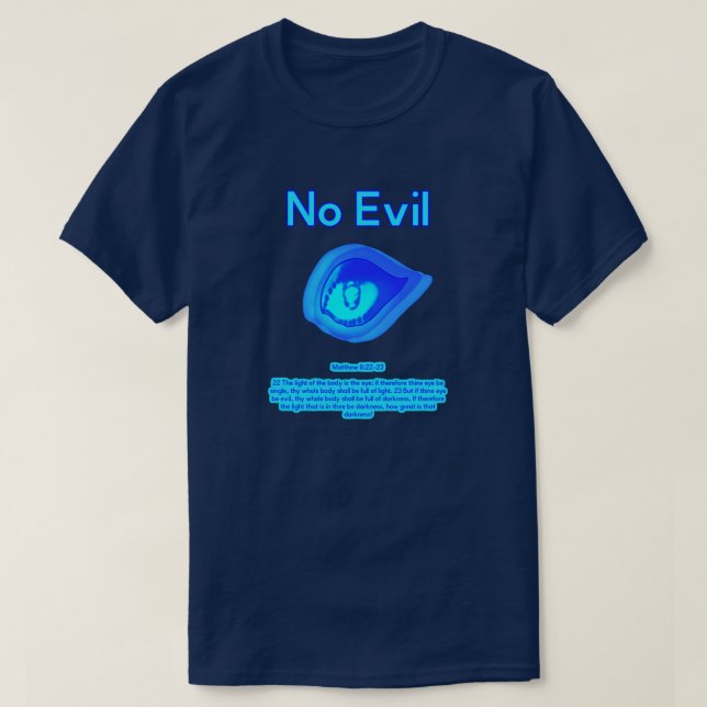 Camiseta No Evil - Logotipo de Ola Tropical - (Diseño del anverso)