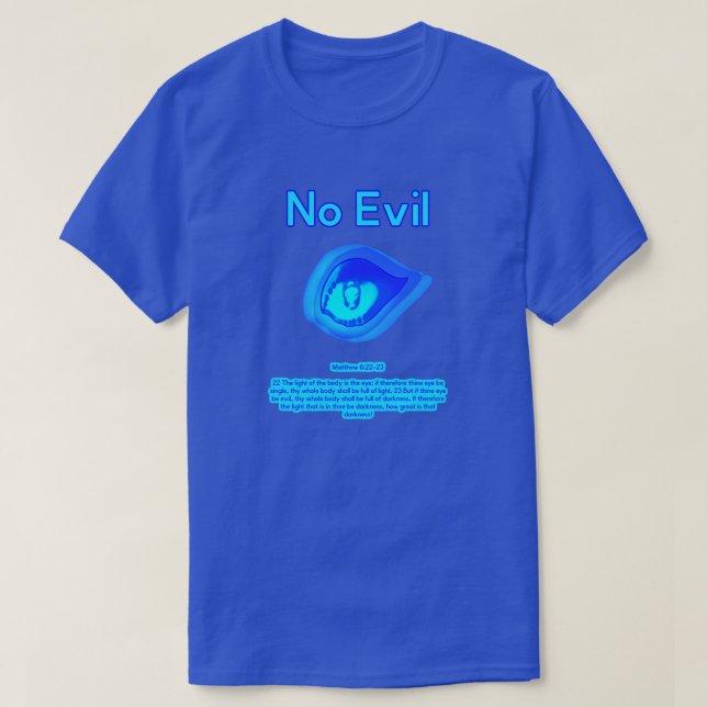 Camiseta No Evil - Logotipo de Ola Tropical - (Diseño del anverso)