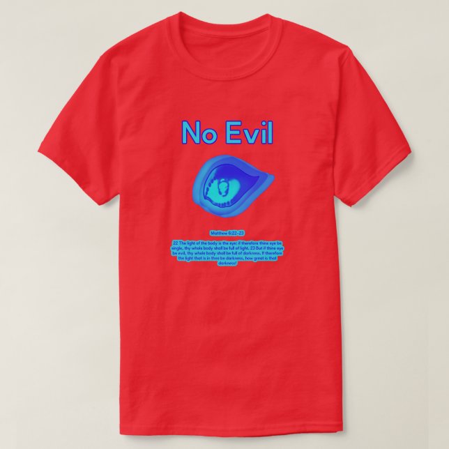 Camiseta No Evil - Logotipo de Ola Tropical - (Diseño del anverso)
