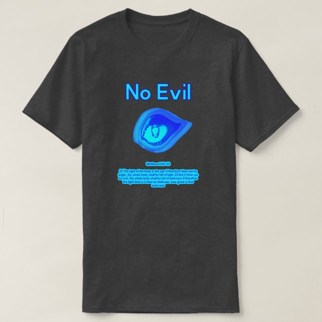Camiseta No Evil - Logotipo de Ola Tropical - (Diseño del anverso)