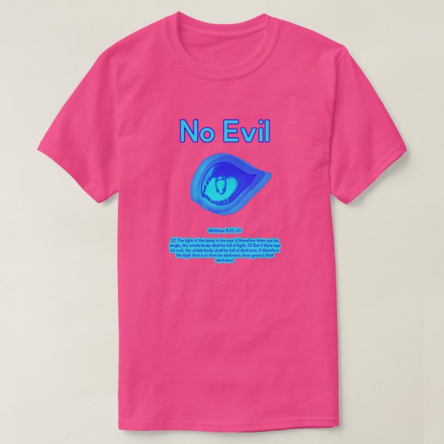 Camiseta No Evil - Logotipo de Ola Tropical - (Diseño del anverso)