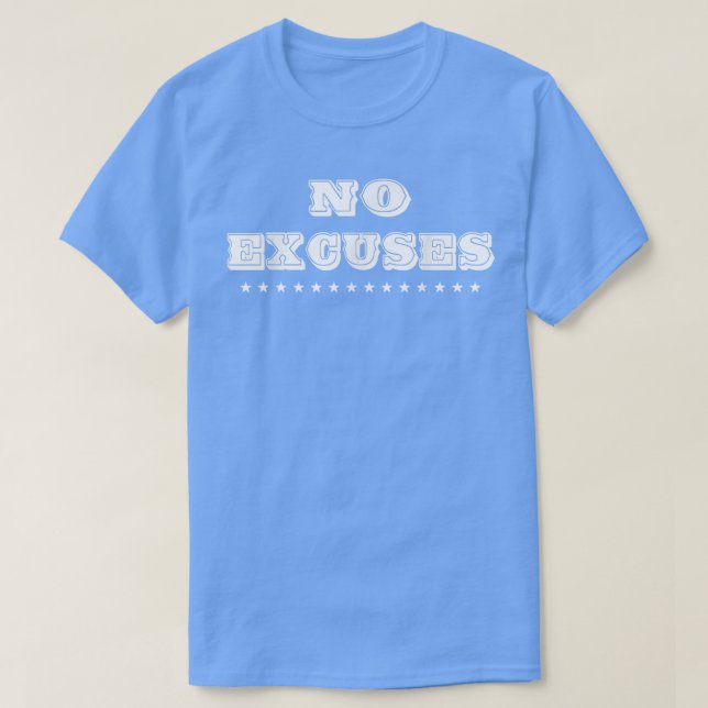Camiseta No Excusas Motivación De Gimnasio Graciosa (Diseño del anverso)