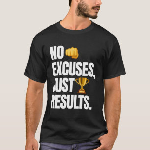 Camiseta No Excusas Sólo Resultados Motivación Gimnasio