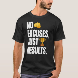 Camiseta No Excusas Sólo Resultados Motivación Gimnasio