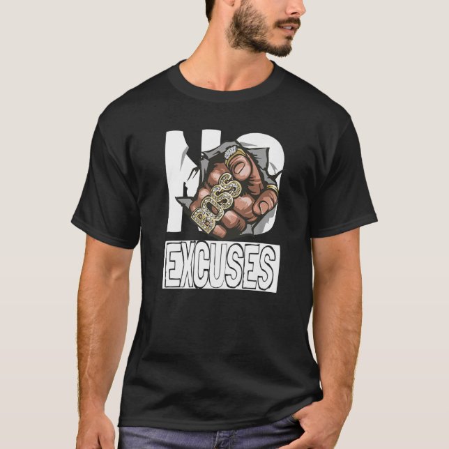 Camiseta No Excuses Motivation Mindset Women Men   (Anverso)
