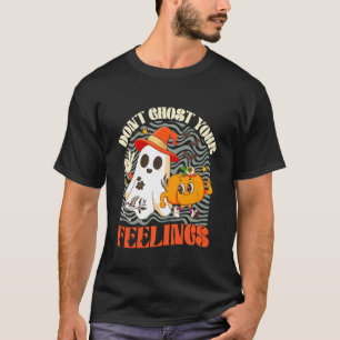 Camiseta No fantasmée sus sentimientos Halloween Calabaza M