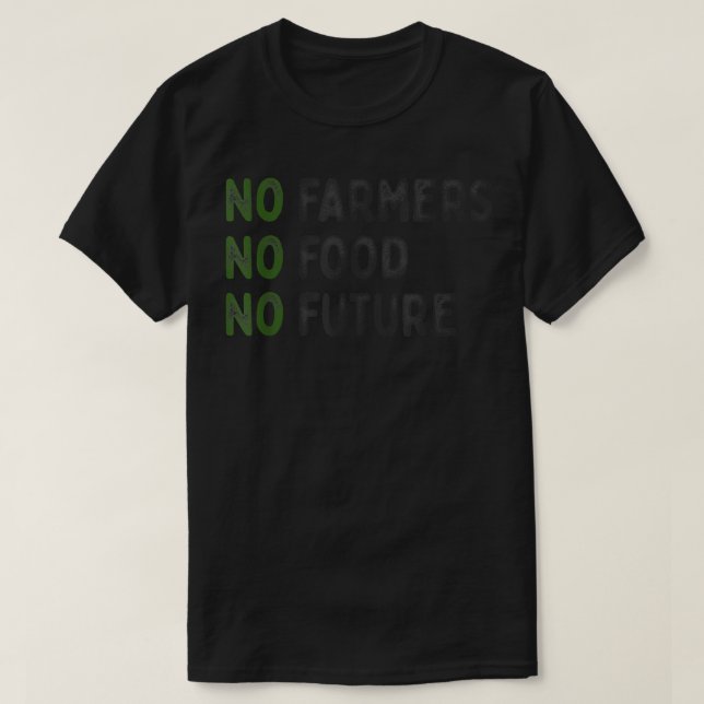 Camiseta No farmers, no food, no future, for passionate far (Diseño del anverso)