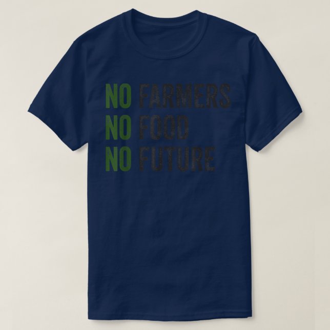 Camiseta No farmers, no food, no future, for passionate far (Diseño del anverso)