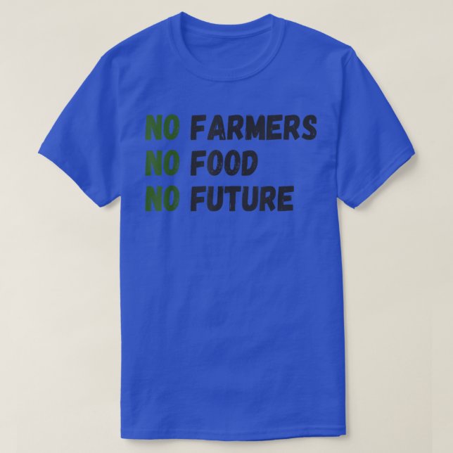 Camiseta No farmers, no food, no future, for passionate far (Diseño del anverso)