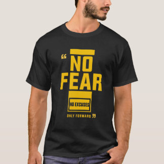 Camiseta No Fear – No Excuses Only Forward Motivational 