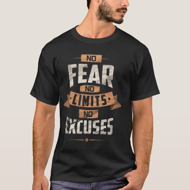 Camiseta No Fear" Unisex Printed Oversized Classic T-Shirt (Anverso)